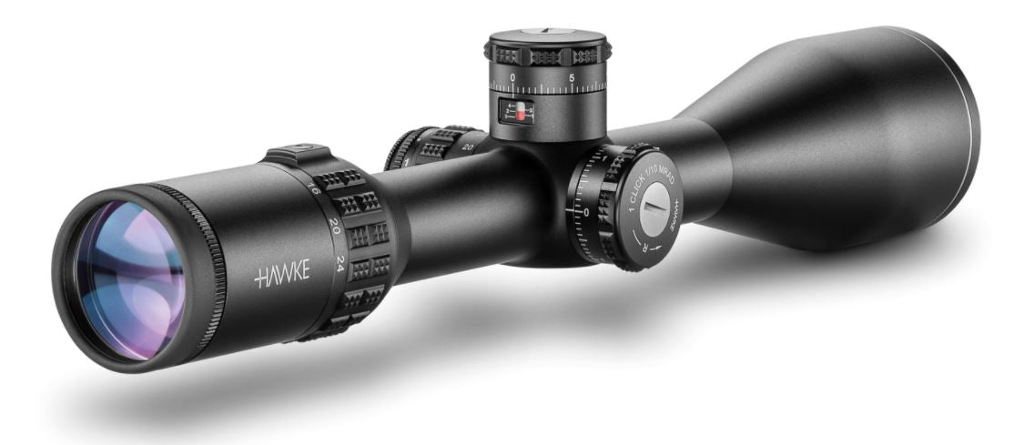 Hawke Sidewinder 6-24x56 SF 20 x Half Mil Rifle Scope
