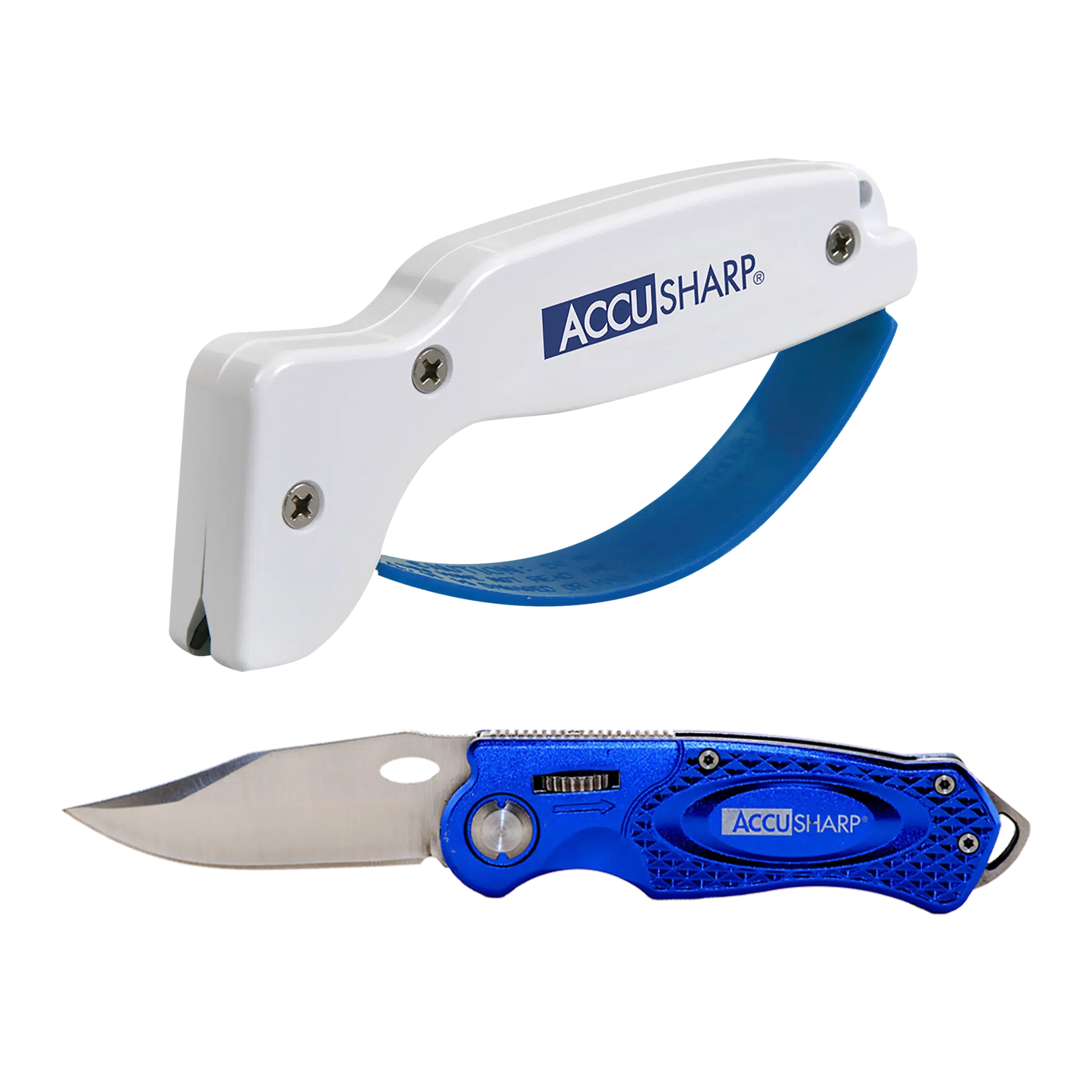 Accusharp Knife and Tool Sharpener & Sport Knife Combo