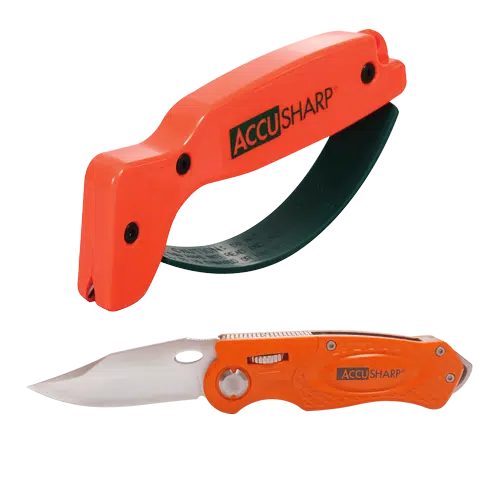 Accusharp Knife and Tool Sharpener & Sport Knife Combo