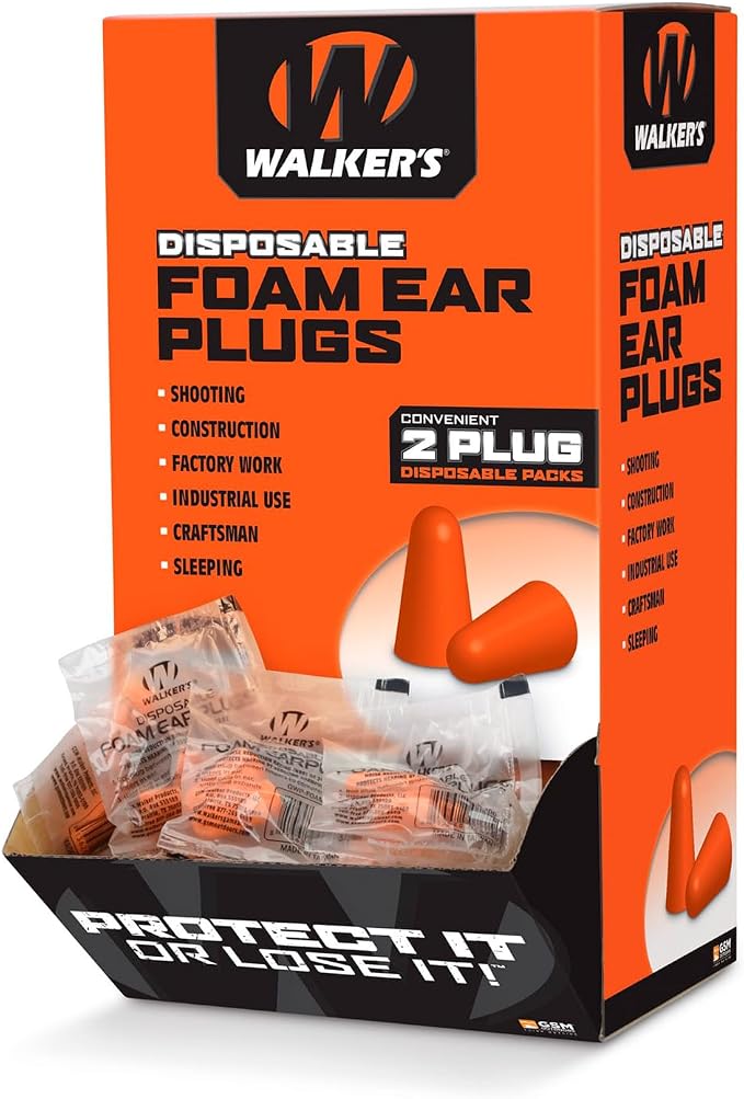 Walkers Disposable Foam Ear Plugs 1 per Pack