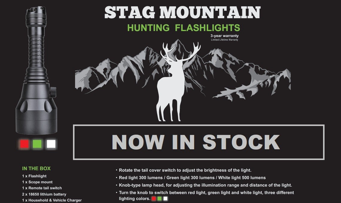 Stag Mountain Night Hunting Flashlight