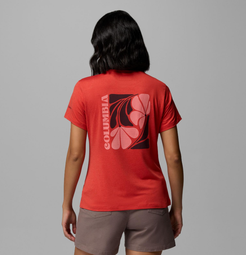 Columbia Womens Parsons Point SS  Back Graphic Tee