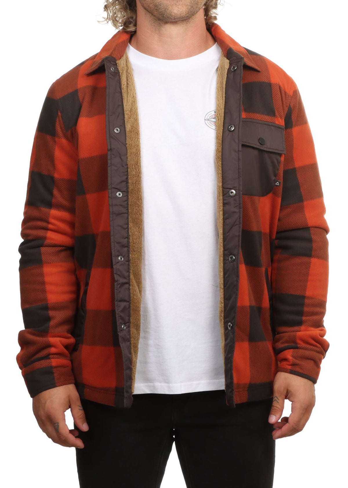 Passenger Men's Firelight Sherpa Lined Overshirt