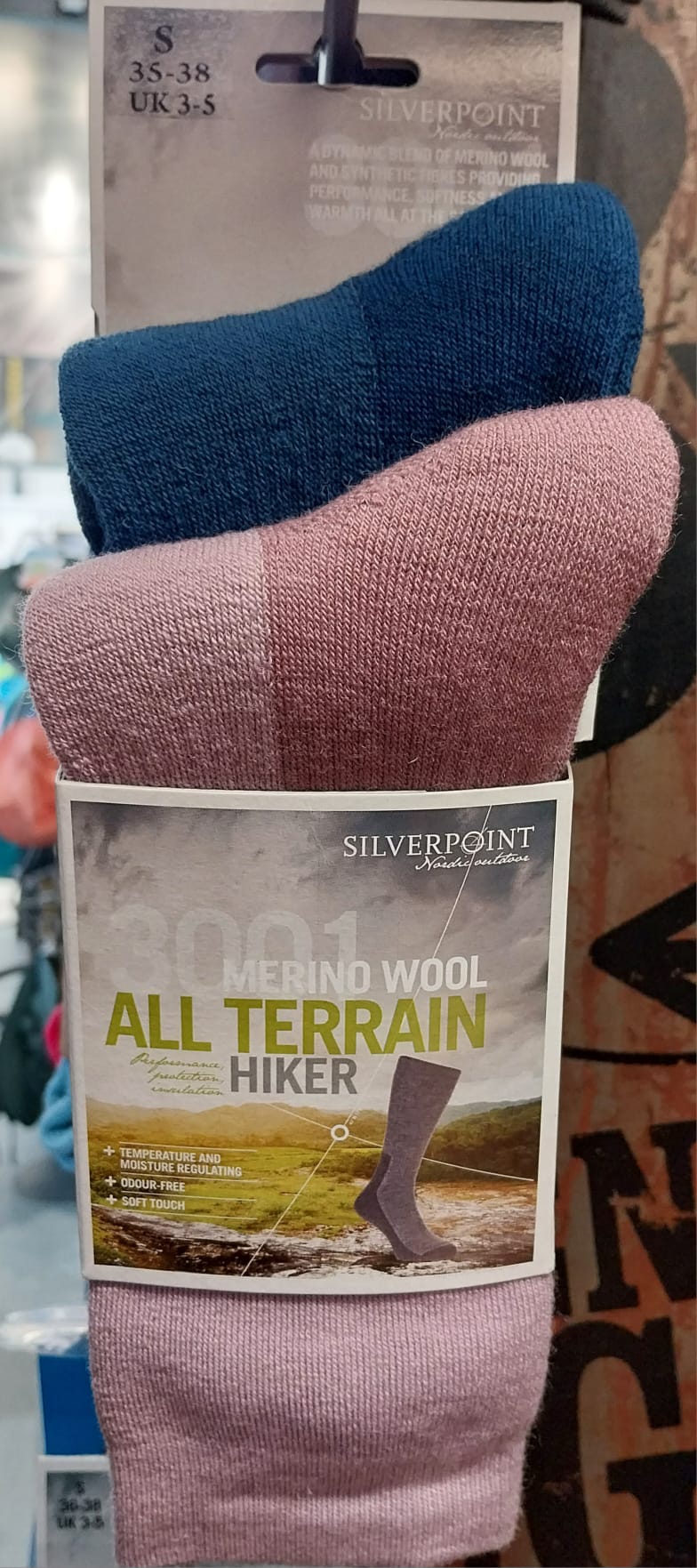 Silverpoint All Terrain Hiker Womens 2pk Socks